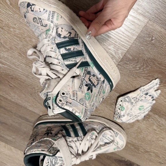 adidas Forum Wings 1.0 Jeremy Scott Money Off White Mens 5 Q46154 Sneakers - Picture 1 of 10